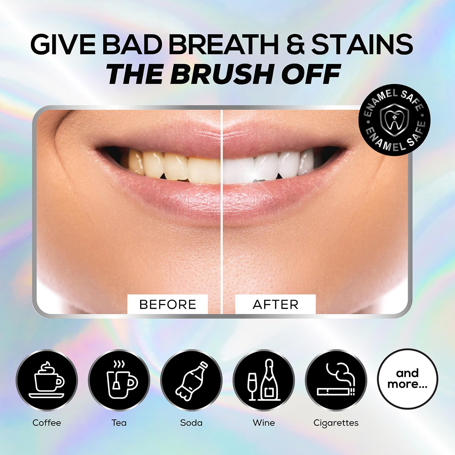 Venus Visage Activated Charcoal Toothpaste for Whitening - Effective Teeth Whitening Toothpaste for Surface Stains - Peppermint Flavor (3.7 oz/105 g)