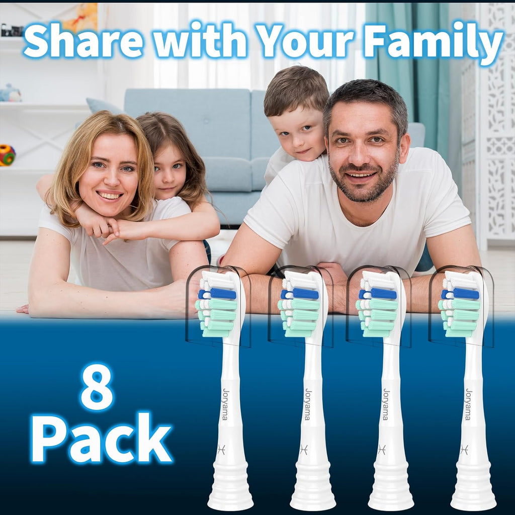 Replacement Toothbrush Heads for Philips Sonicare, Electric Replacement Brush Head Compatible with Phillips Sonicare Electric Toothbrush, 8 Pack