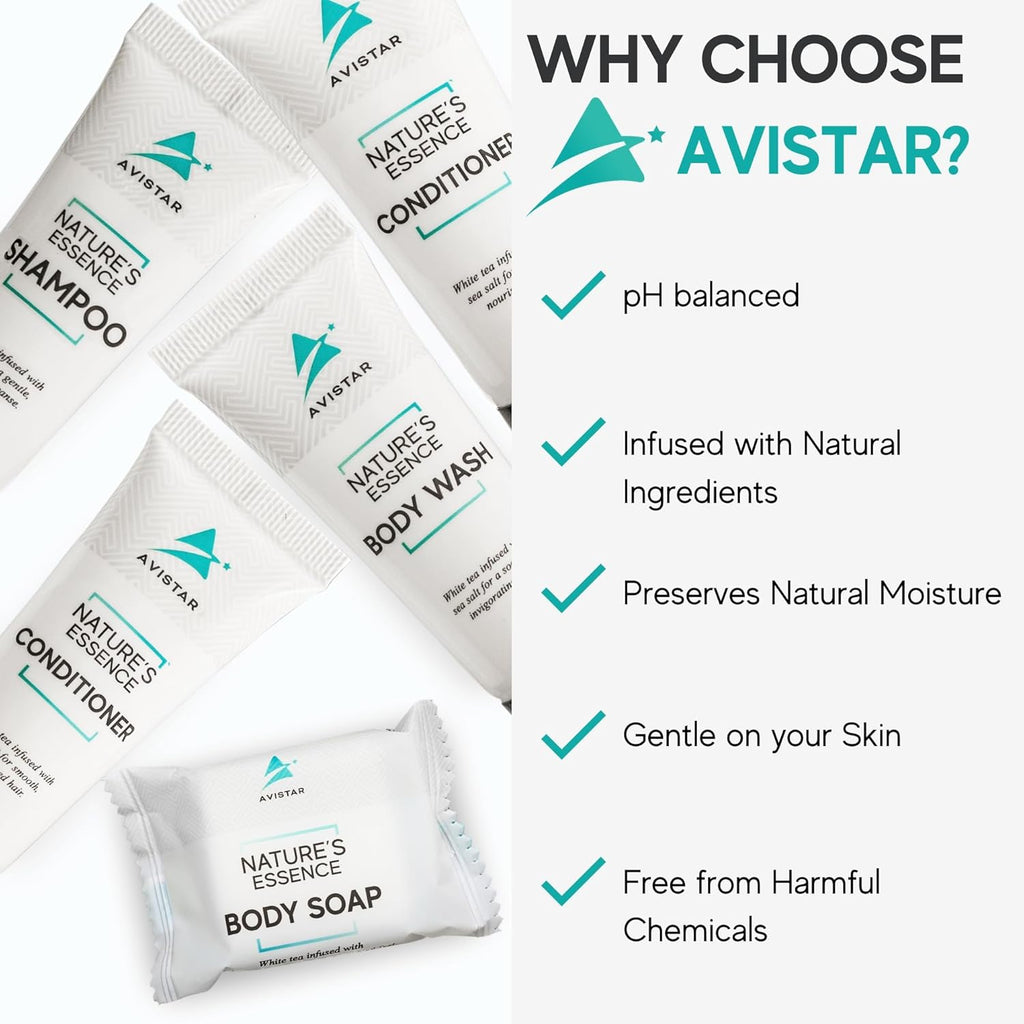 270 Piece Hotel Soap & Bulk Toiletries - Travel Essentials for Hosts & Guests - Hotel Shampoo & Conditioner Supplies for Guests, Hotel Toiletries Bulk Set, Mini Bulk Travel Size Toiletries