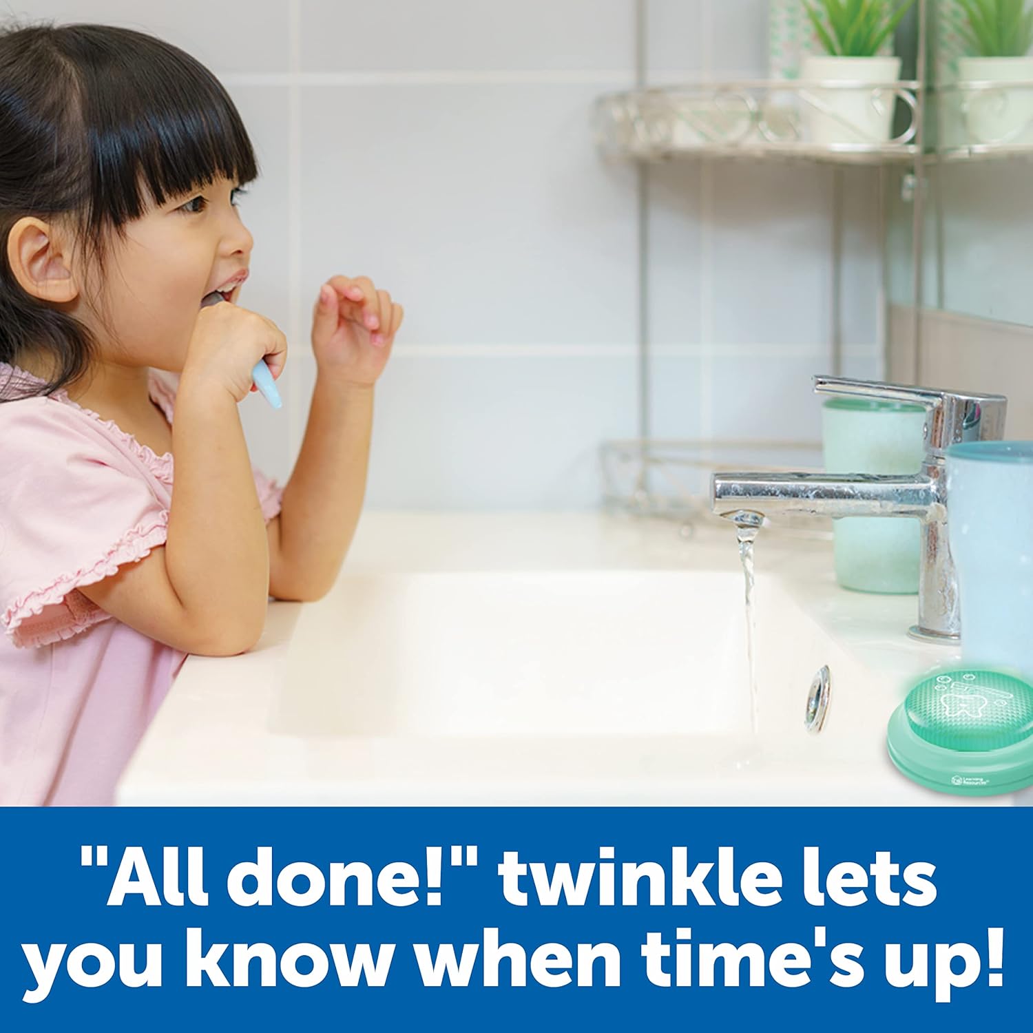 Learning Resources 2-Minute Toothbrushing Timer - 1 Piece, Age 3+, Kids Dental Health, Toddler Toothbrush for Boys and Girls