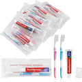 Disposable Toothbrushes with 45 Grams Toothpaste Individually Wrapped, Travel Kit Whit Plastic Zip Bag,Toothbrush Head Cover, Bulk Toothbrush for Homeless,Travel,Shelter,Air Bnb,Hotel,Guest(50)