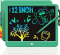 TEKFUN LCD Writing Tablet for Kids Boys Toys, 12 Inch Erasable Doodle Board Colorful Drawing Pad, Board Games Outdoor Travel Toys Gifts for Toddlers Boys Adults (Green)