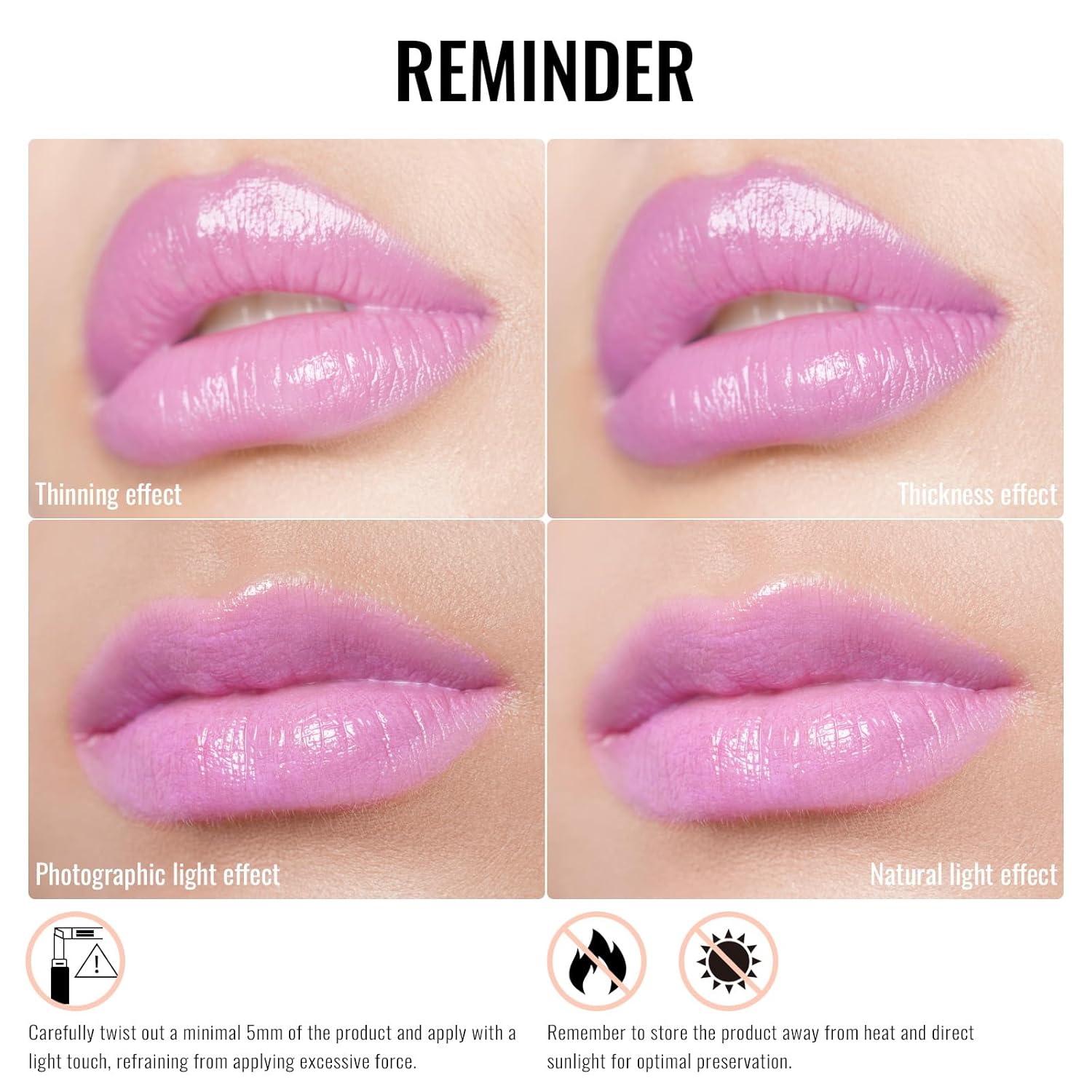 Oulac Pinky Purple Lipstick - Moisturizing Lip Stick Glossy Tinted Lip Balm, Sheer Shine Juicy Finish, Lightweight and Hydrating Formula for Dry Lip Care, Vegan 2.2g/0.07oz (10)