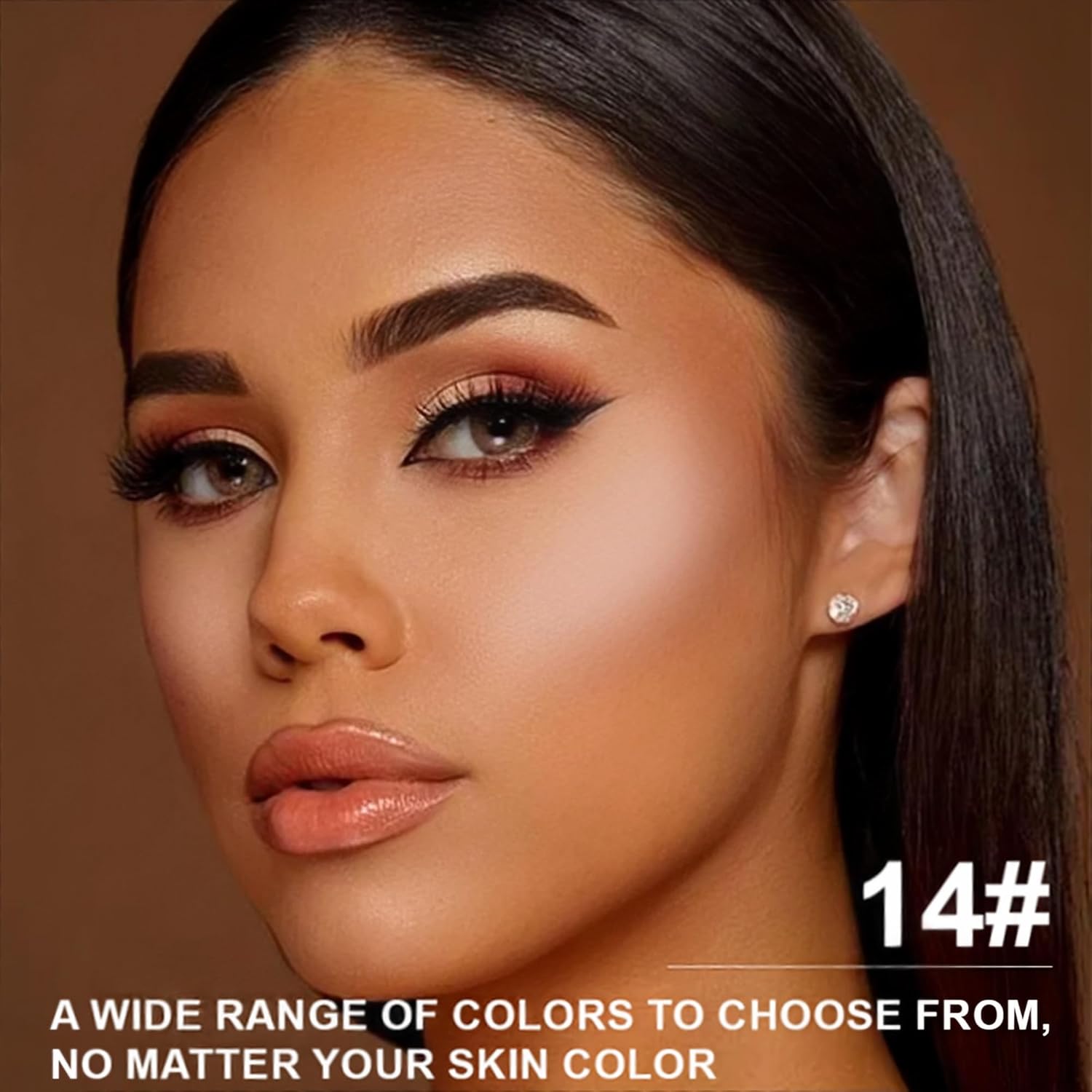 Matte Powder Blush for Cheeks – Long Lasting Natural Face Blusher Makeup, Lightweight Blendable Cheek Color for Women, Vegan & Cruelty-Free – #14 Light Brown