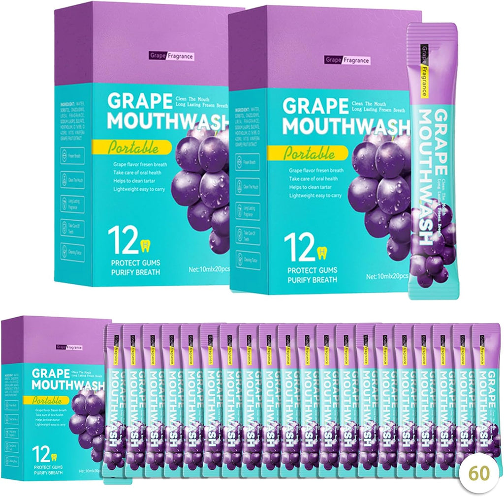 60PCS Travel Size Mouthwash,Portable Mini Mouthwash,Long-Lasting Freshness Travel Mouth Wash for Oral Care A10