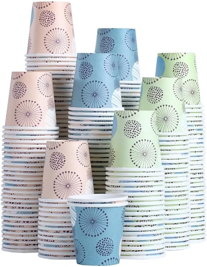[300 Pack 3 oz Paper Cups, Disposable Bathroom Cups, Small Mouthwash Cups, Mini Paper Cups 3 Ounce for Bathroom