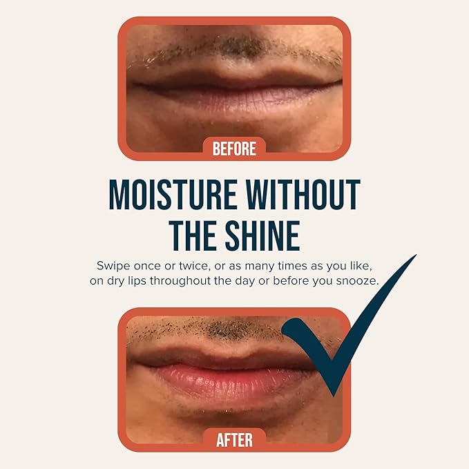 Cardon Lip Balm for Men - Matte Finish, Anti-Shine - Deeply Hydrating Lip Moisturizer for Dry, Chapped Lips that Smooth and Soothes with Korean Formulation - 4 Pack