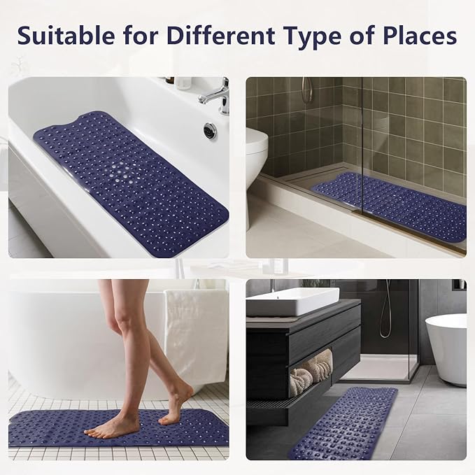 26PC Bathroom Accessories Set - Gorgeous Blue Bathroom Set, Bathroom Accessory Set, Blue Shower Curtain Set with Bathtub Mats for Shower Tub