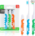 Portable Travel Folding Toothbrush, Outdoor Mountaineering Camping Medium Toothbrush 3-Pack