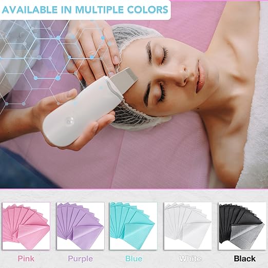 200 Pack Disposable Dental Bibs 13"x18", 3-Ply Waterproof Tattoo Bibs Sheet for Nail Salon, Dental Clinic, Feeding, Tattoo Shop (Pink)