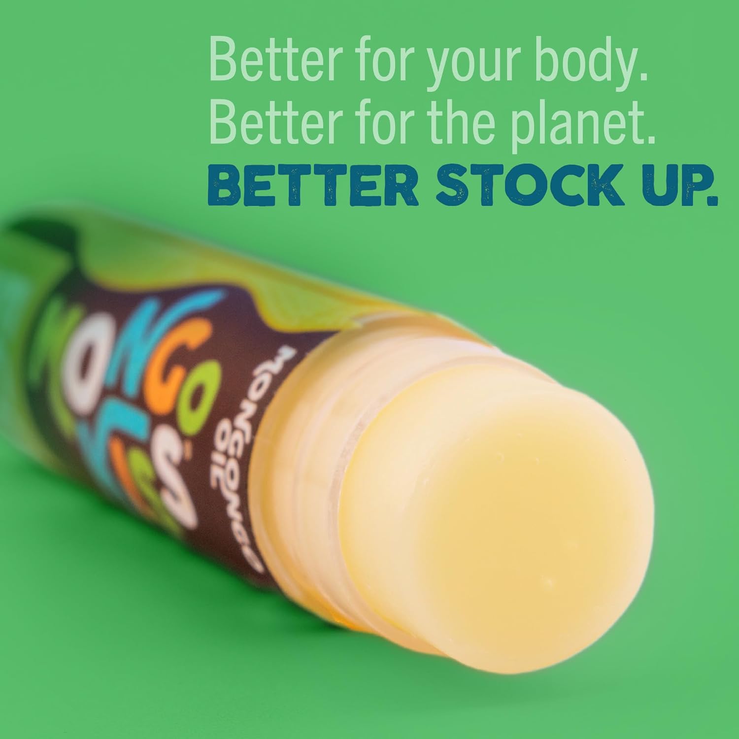 Eco Lips Mongo Kiss Organic Lip Balm 4 Pack Peppermint, Pomegranate, Vanilla Honey, Black Cherry - 100 Percent USDA Organic - Soothe, Moisturize Dry, Cracked and Chapped Lips - Made in USA