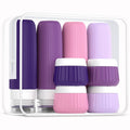 Travel Bottles for Toiletries - 8 Pack, TSA Approved 3oz Travel Containers, Leak Proof Silicone Squeezable Cream Jars with Clear Bag