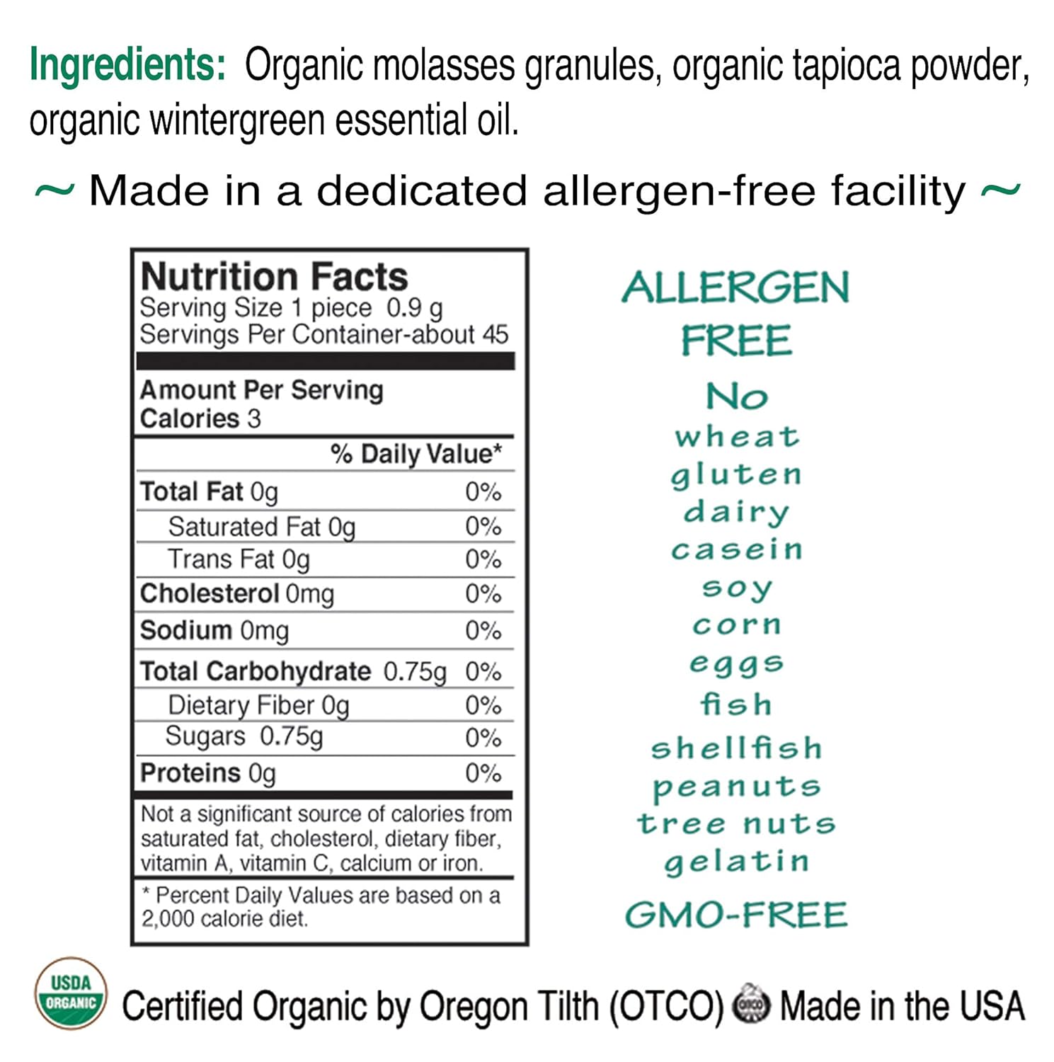 St. Claire's Organic Breath Mints (Wintermint, 27 Ounce Refill Bag, over 800 pieces) | Gluten-Free, Vegan, GMO-Free, Plant-based, Allergen-Free | Made in our Allergen-Free facility