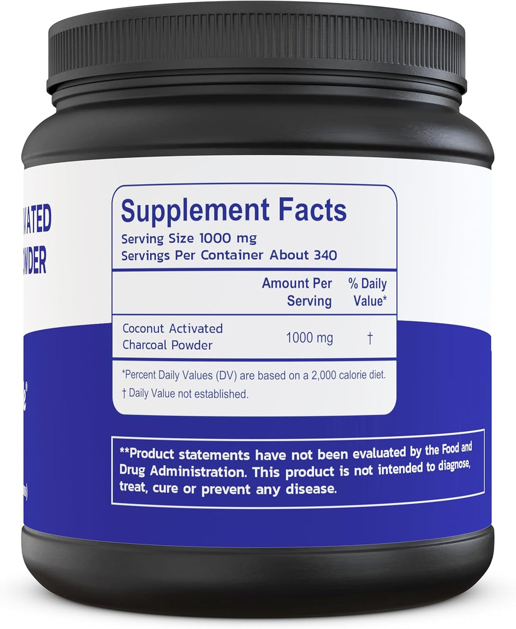 Zen Principle Coconut Activated Charcoal Powder. Whitens Teeth, Rejuvenates Skin and Hair, Supports Better Digestion. USA-Owned Producers, Free Scoop, 12 Oz