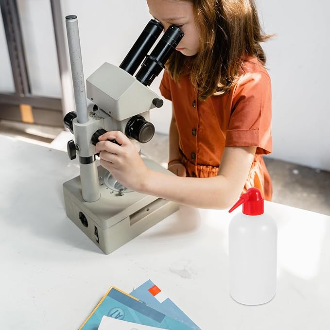 2 pcs Graduated Wash Bottle with Scale Narrow Mouth Pointed Plastic Rinse Bottle for Laboratory Use Lightweight Portable Cleaning Apparatus