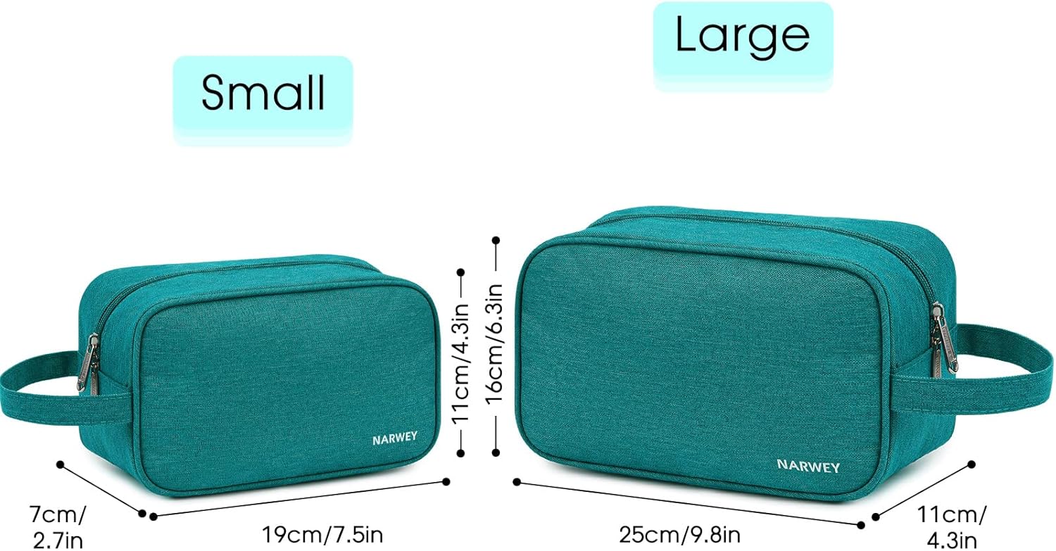 Narwey Travel Toiletry Bag for Women Traveling Dopp Kit Men Travel Bag for Toiletries Cosmetic Bag Makeup Bag Medicine Bag for Traveling