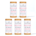 J&L Naturals Sustainable Lip Balm | Organic Ingredients, 100% Natural, Eco-Friendly | Cruelty Free, Vegan, Paraben Free, Silicone Free (Strawberry & Vanilla, 5-Piece Bundle)