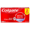 Colgate Optic White Advanced Hydrogen Peroxide Toothpaste, Teeth Whitening Toothpaste Pack, Enamel-Safe Formula, Helps Remove Tea, Coffee, and Wine Stains, Sparkling White, 2 Pack, 4.5 oz