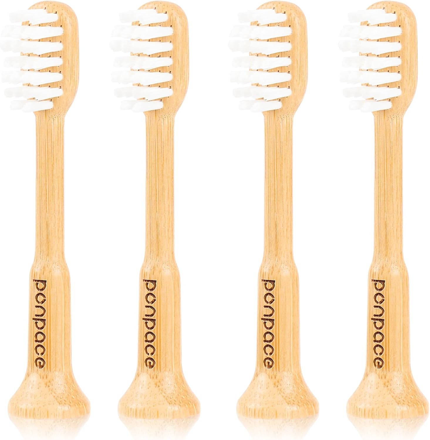 Bamboo Toothbrush Heads Compatible with Philips One by Sonicare, Extra Soft Castor-Oil Bristles for Sensitive Teeth, Eco-Friendly & Gentle Cleaning