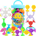 Suction Cup Bath Toys, 48pcs Travel Family Game for Kids Toddlers 3-8, Preschool Learning Sensory Classroom Toys, Bathtub Window Toy for Autism/ADD/ADHD