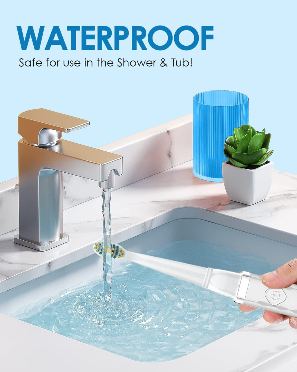 Voom Sonic Pro 3 Rechargeable Electric Toothbrush With Soft Dupont Nylon Bristles Dentist Recommended Portable Oral Care 2-Minute Timer 3 Adjustable Speeds Light Weight Design - White