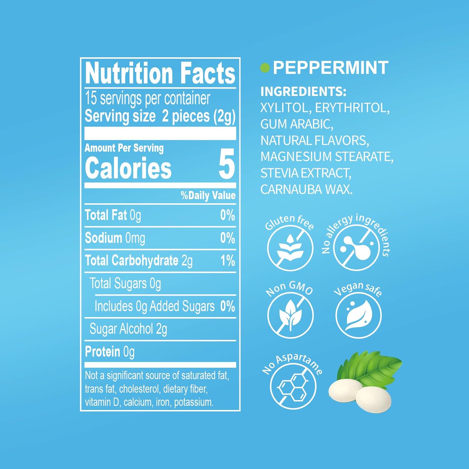 DC24 DAILY CARE Xylitol Mints,No Aspartame Sugar Free Mints,Low-Calorie with Erythritol, Breath Mints Dry Mouth Diabetic Friendly,Peppermint 30 Pieces (Pack of 4)