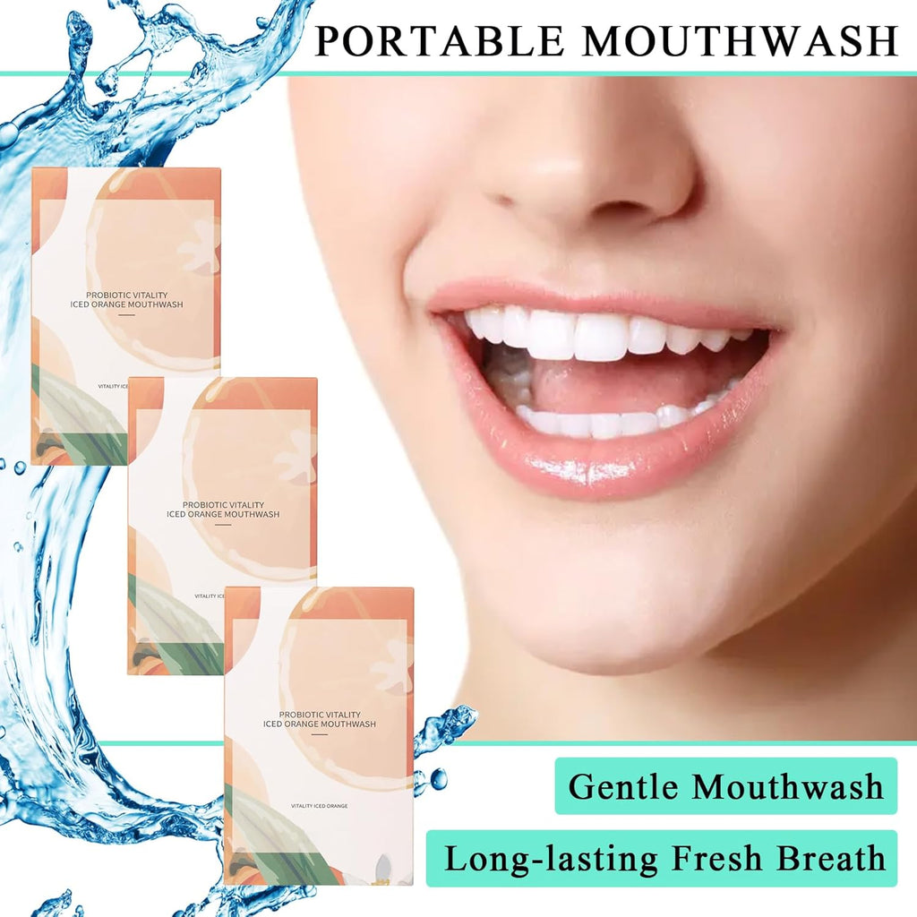 Travel Size Mouthwash,Mini Mouthwash Travel Size Bulk Portable Mouth Wash Set,Individual Small Travel Mouth Wash Packets for Fresh Breath(Pack of 60) A26