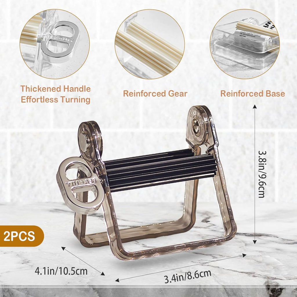 2-Pack Plastic Tube Squeezer Roller – Durable Tube Wringer for Paint, Toothpaste, Hair Color – Perfect for Artists, Salons & DIY (Black – 2 Pieces)