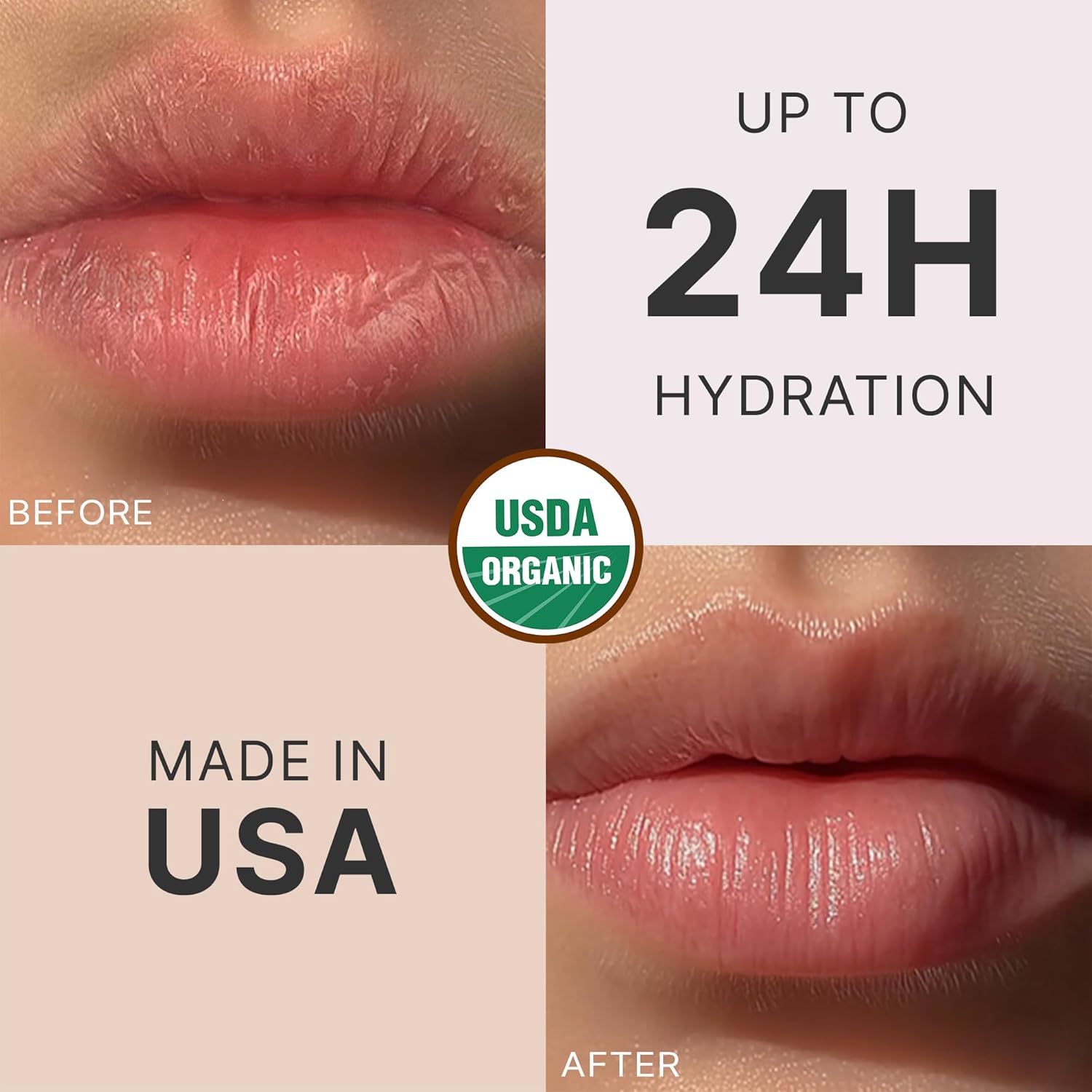 USDA Organic Lip Balm - USA Made with Natural Ingredients, Stocking Stuffers for Adults & Teens, Beeswax Vanilla Chapstick for Dry Lips, Beauty Gifts for Women, Birthday Gifts for Her & Him