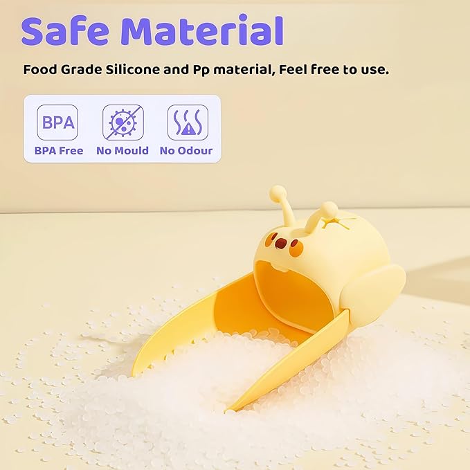 2 Pack Faucet Extender for Toddlers, Silicone Faucet Extender, Easy Install Sink Spout Extender for Kids Hand Washing Fits Standard and Gooseneck Faucet (Purple & Yellow)