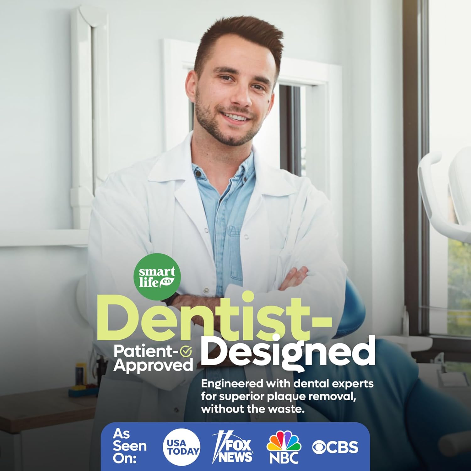 SmartLifeco Eco-Friendly Dental Floss Picks (50ct) - Flossers Made with Straw Wheat, Superior Anti-Shred Thread for Tight Gaps, Tooth Pick Stick for Adults, Soft on Gum & Teeth, Vegan, Mint