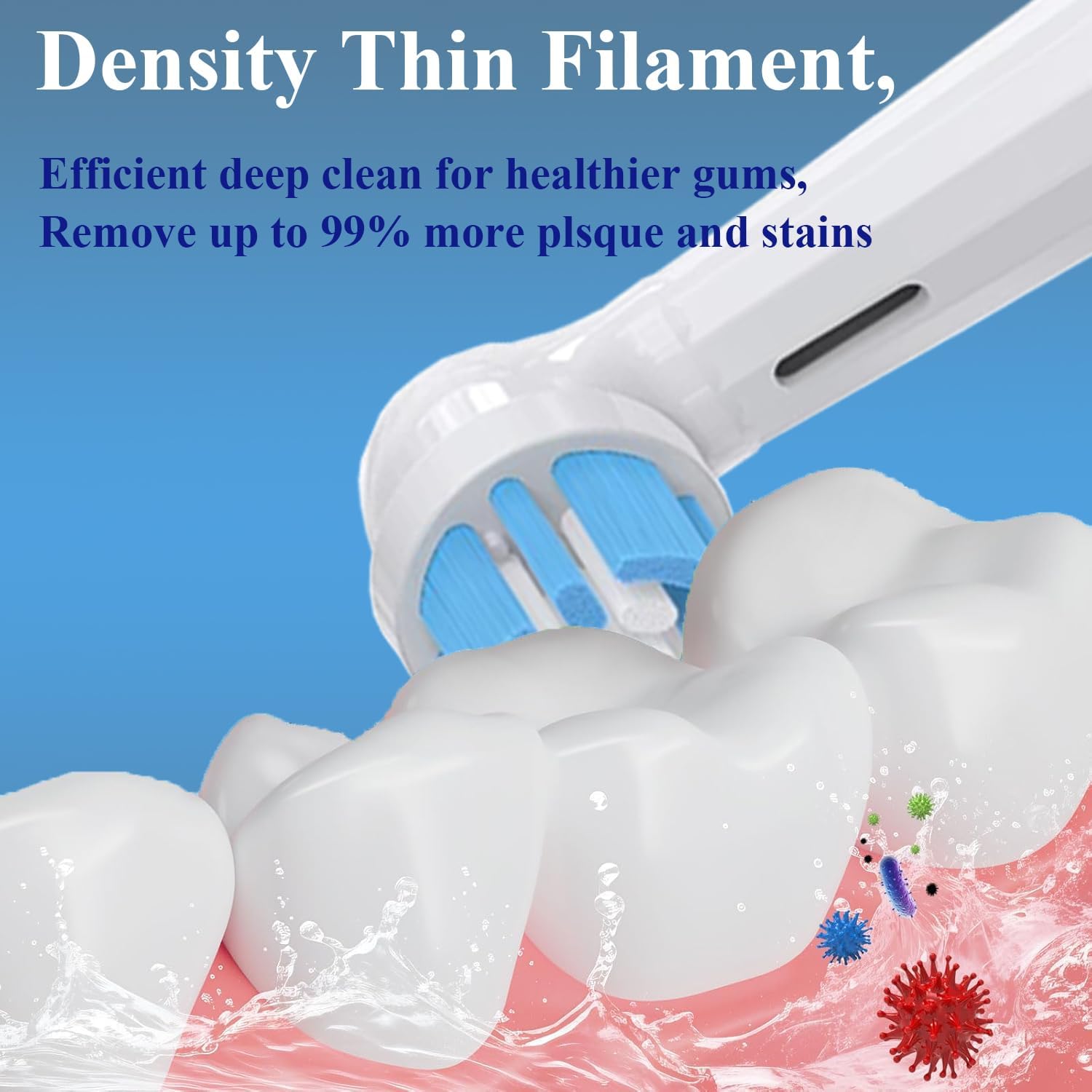 Replacement Toothbrush Heads Compatible with Oral b iO 3/4/5/6/7/8/9/10 Series Electric Toothbrush, Premium Grade Bristles, White, 8 Pack