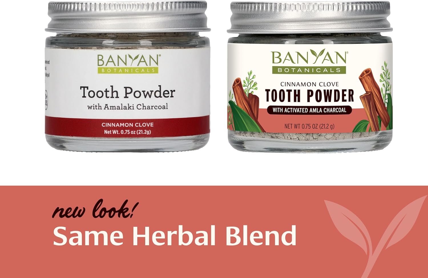 Banyan Botanicals Cinnamon Clove Tooth Powder – Ayurvedic Fluoride-Free Toothpaste Alternative with Miswak & Activated Charcoal from Amla – 0.75oz, 80+ Uses – Non GMO Sustainably Sourced Vegan