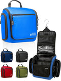Travel Toiletry Bag for Men and Women - (10.6”x10.6”x3.2”) Large Hanging Toiletry Organizer - Waterproof Hygiene Bag with Metal XXL Swivel Hook, with Sturdy Zippers and 19 Compartments for Toiletries
