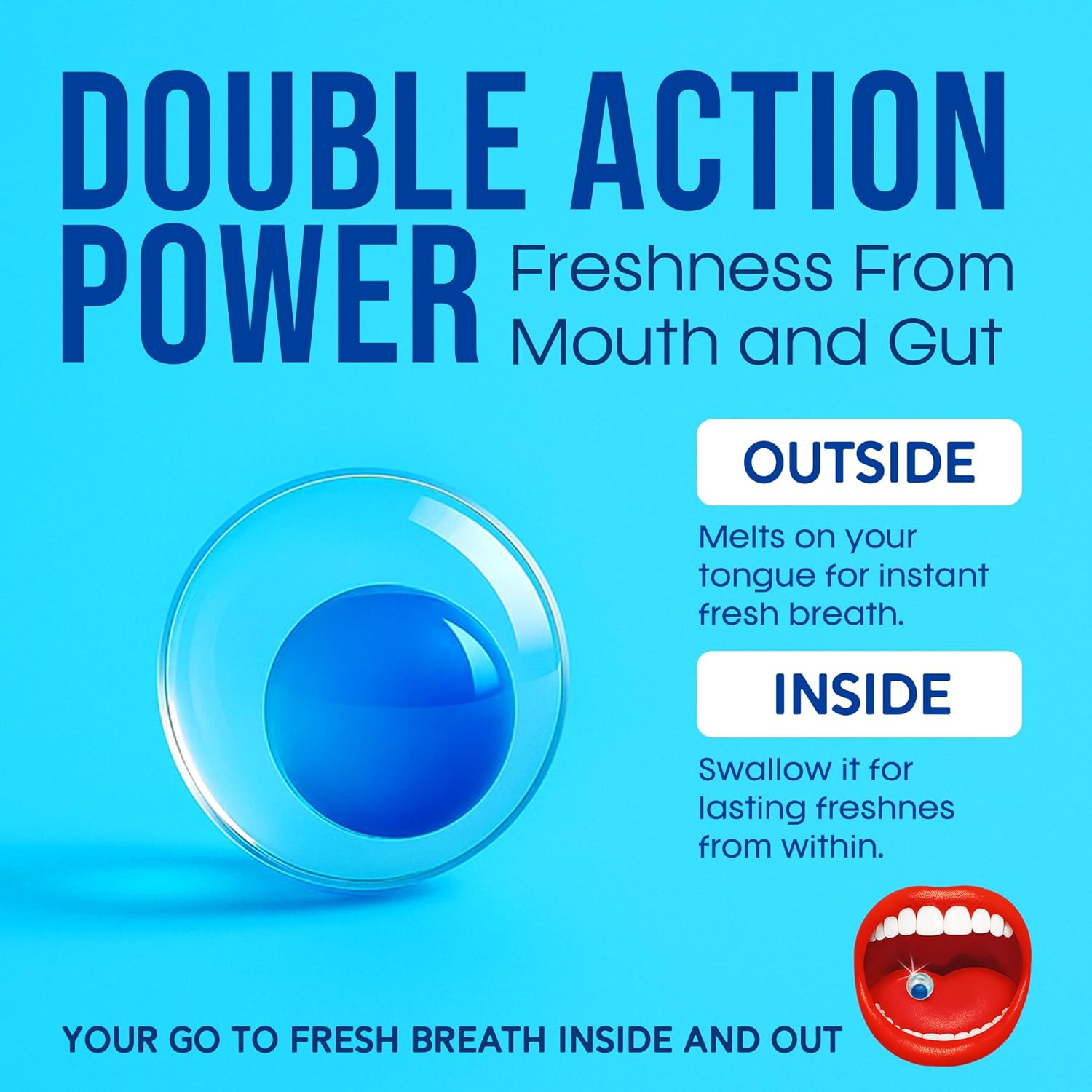 PaperMints CoolCaps - Instant Fresh Breath Mints Sugar-Free 4 Pack - 160 capsules. Chronic Bad Breath Treatment for Adults, Peppermint Fresh Breath Freshener Pearls Halitosis Treatment Dry Mouth