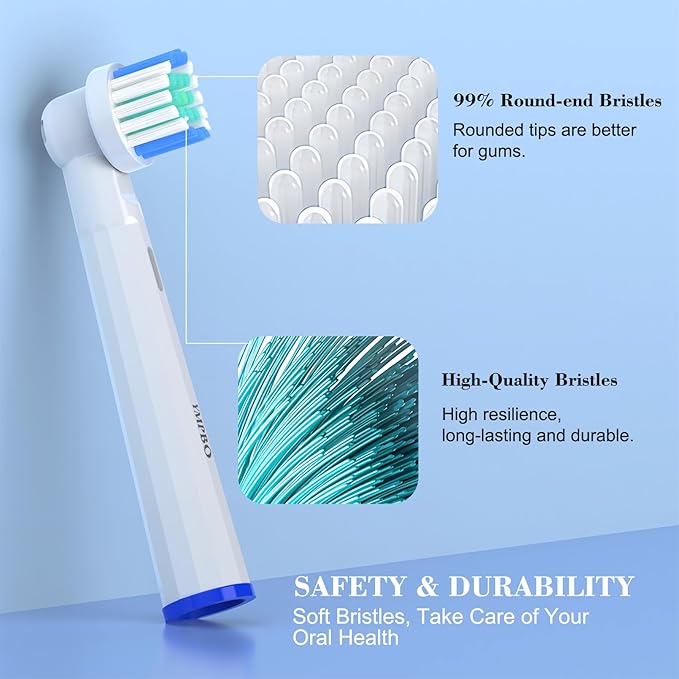 Replacement Heads Compatible with Oral B Braun Electric Toothbrush, 10 Pack Toothbrush Head Refill, EB17A