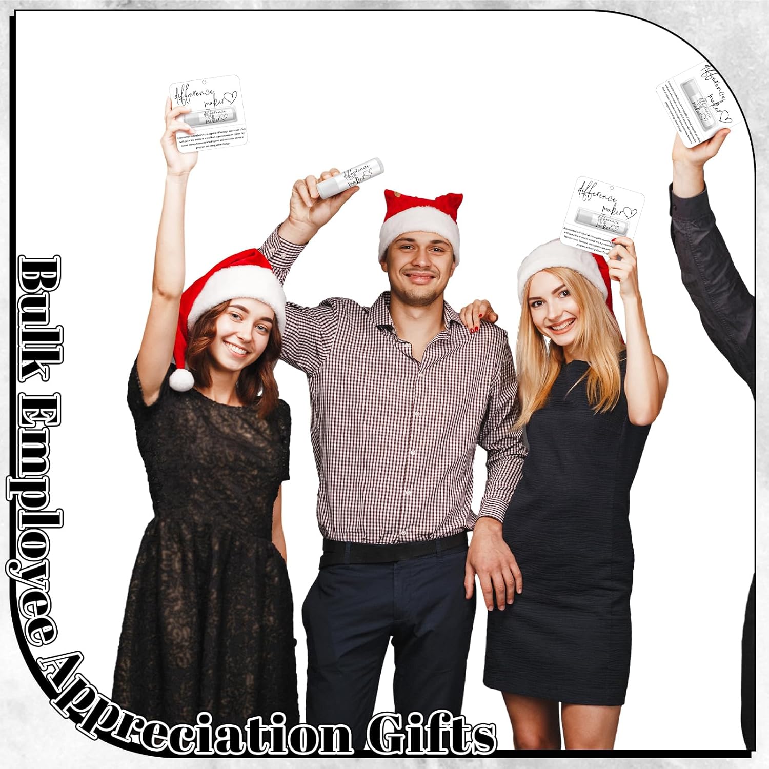 30 Pack Christmas Employee Appreciation Gift Lip Balms Bulk Staff Teacher Team Volunteer Thank You Gift Thanksgiving Christmas Appreciation Party Favor for Women Men(Classic,White)