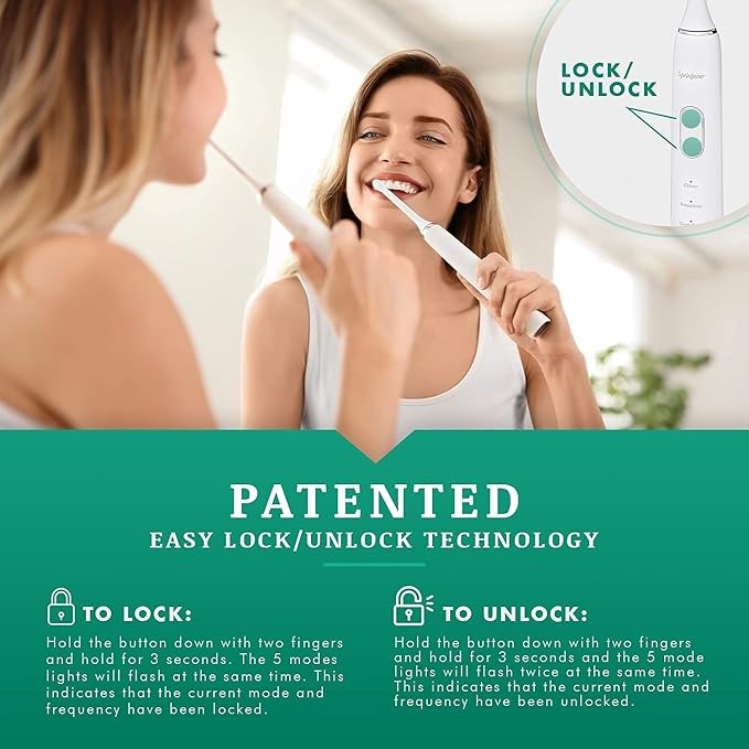 SprinJene Natural Fluoride Toothpaste for Healthy Teeth & Gums (2 Pack) + Electric Toothbrush with Wireless Charger & 2 Replacement Heads