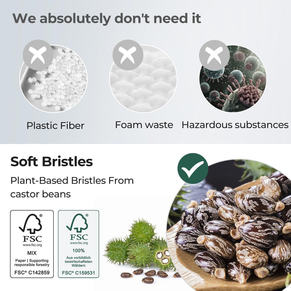 Bamboo Toothbrushes 10 Count, BPA-Free, Soft Plant-Based Tapered Bristles, Natural Wooden Toothbrush for Adults, Biodegradable Compostable Travel Tooth Brushes