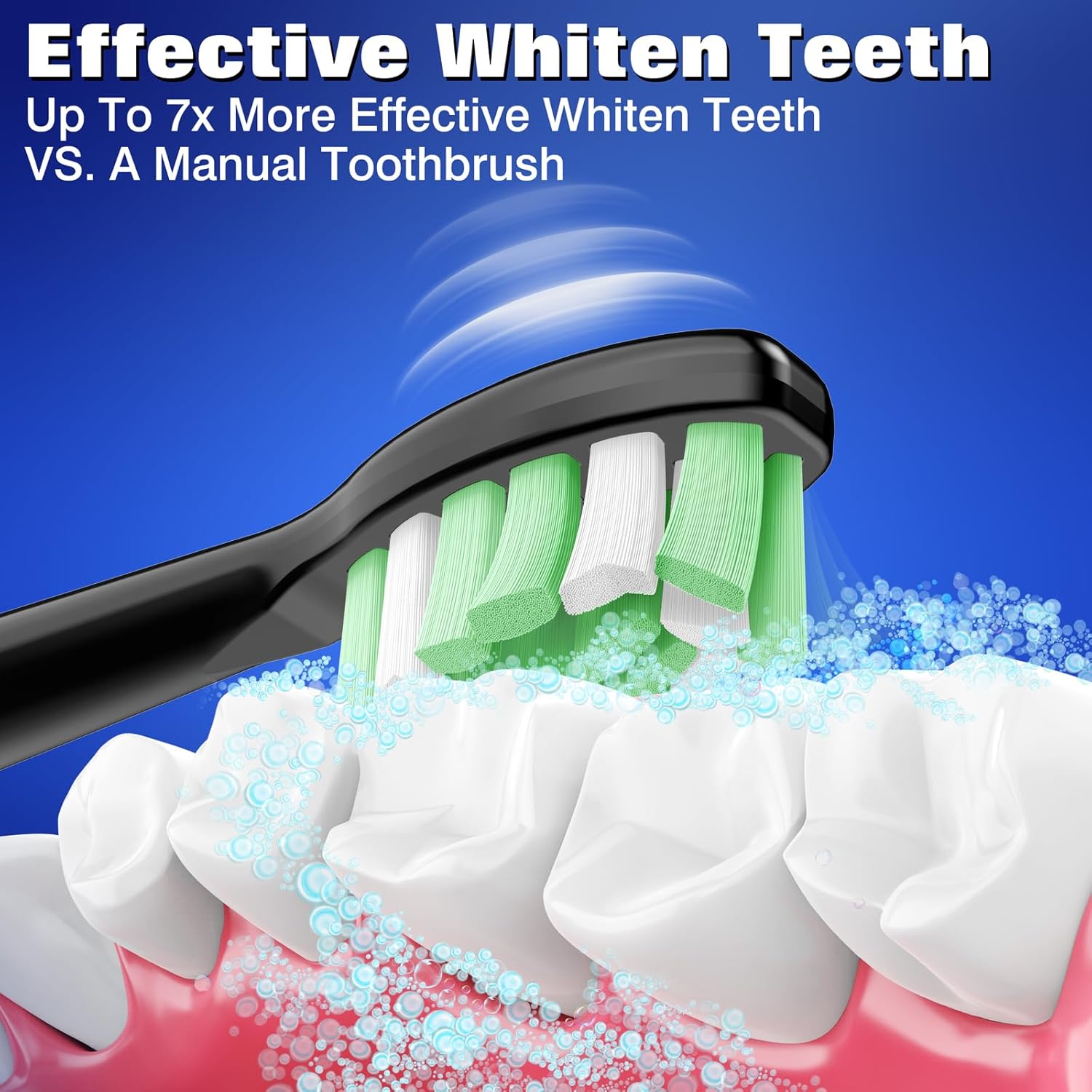 Replacement Heads for Philips Sonicare Toothbrush, Replacement Brush Heads Compatible with Phillips Sonicare Electric Toothbrush, 10-Pack, Black