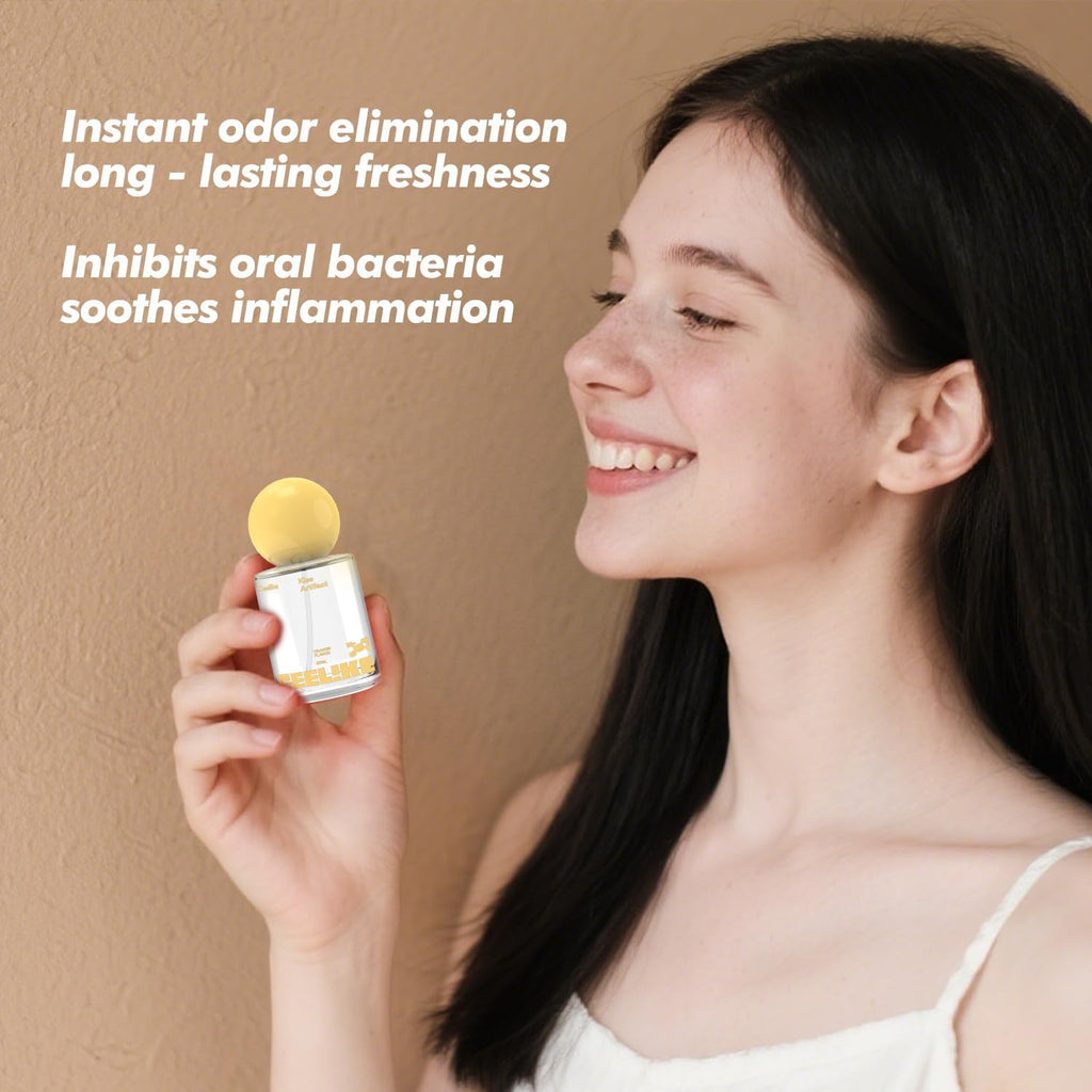 Oral Spray – Fresh Breath, Dual Cooling Experience & Convenient On-The-Go Design – Perfect for Freshening Breath Anywhere, Anytime (Orange, 2 Count)