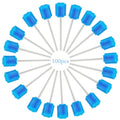 100Pcs Disposable Mouth Sponge Swabs Elderly Kids Adults Tooth Mouth Cleaning Individually Wrapped (Blue)