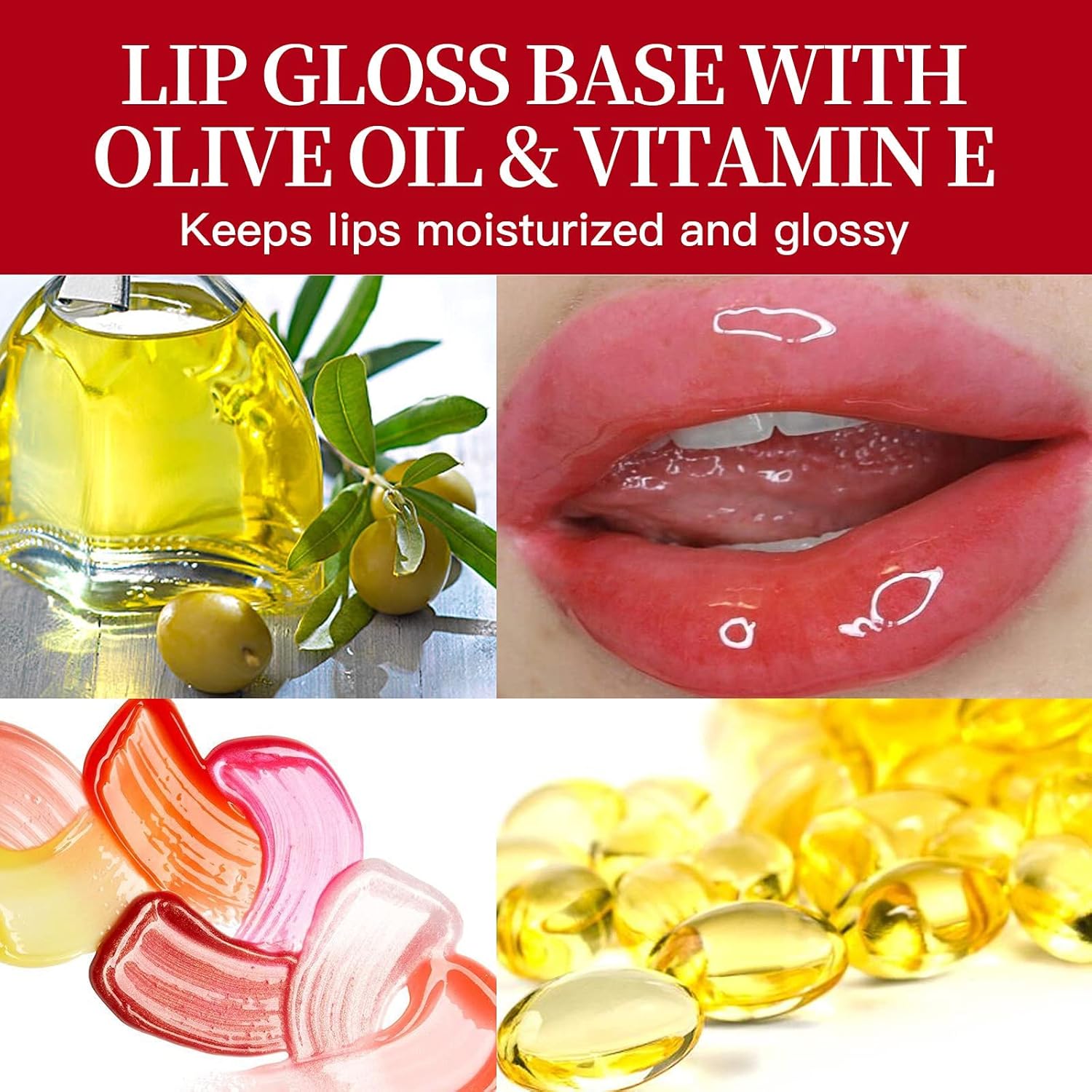 Clear Lip Gloss Base 10 Ounce (350 ML) Non-Stick Moisturizing Versagel Lip Gloss Base DIY Handmade Lip Balms Lip Plumper Making Organic Lip Gloss Supplies