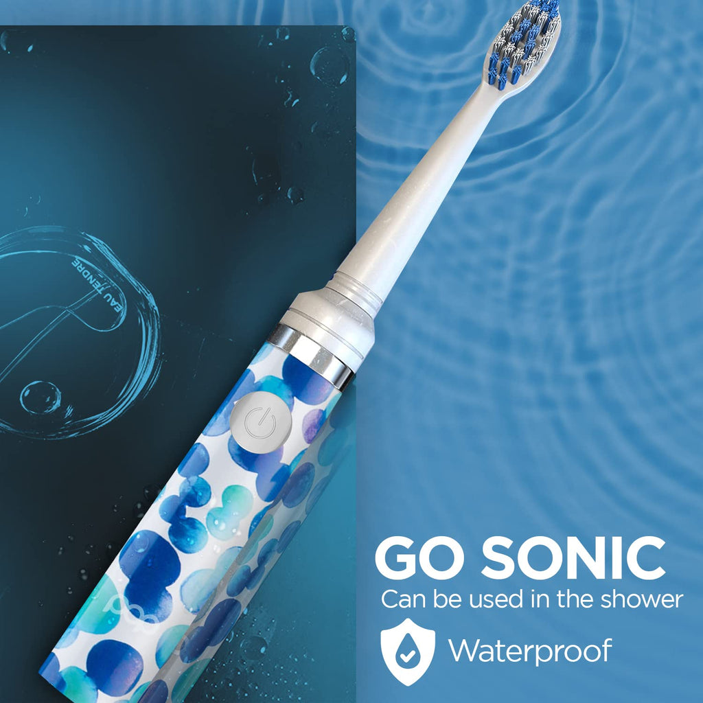 Pop Sonic Electric Toothbrush (Blue Bubble) - Travel Toothbrushes w/AAA Battery | Kids Electric Toothbrushes with 2 Speed & 15,000-30,000 Strokes/Minute, Dupont Nylon Bristles
