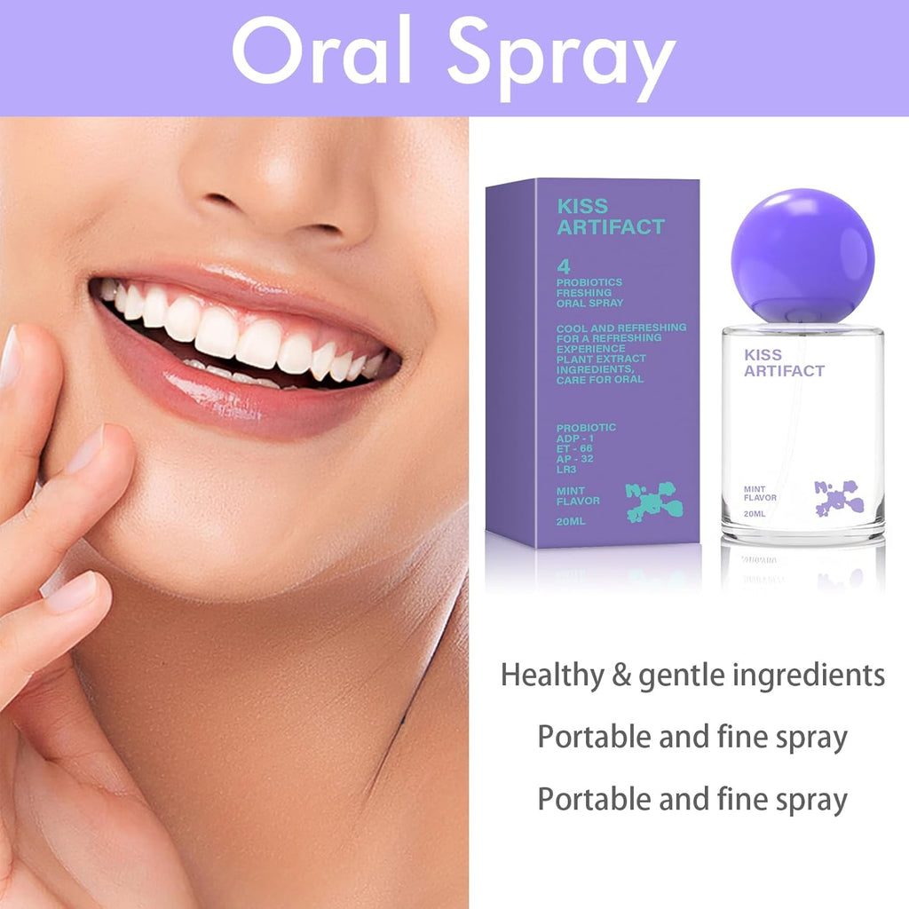 2 Pcs Probiotic Oral Spray for Long-Lasting Freshness, Alcohol-Free Oral Spray with Probiotics for Breath Care, Promotes Oral Health, Convenient Travel-Sized Breath - (20 ml / 0.68 oz)