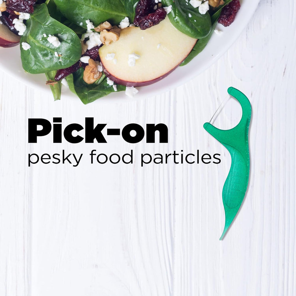 GUM Professional Clean Floss Picks - Extra Strong Shred-Resistant Floss, Easy Grip Handle - Dental Flossers for Adults - Fresh Mint Flavor, 90ct (Pack of 2)