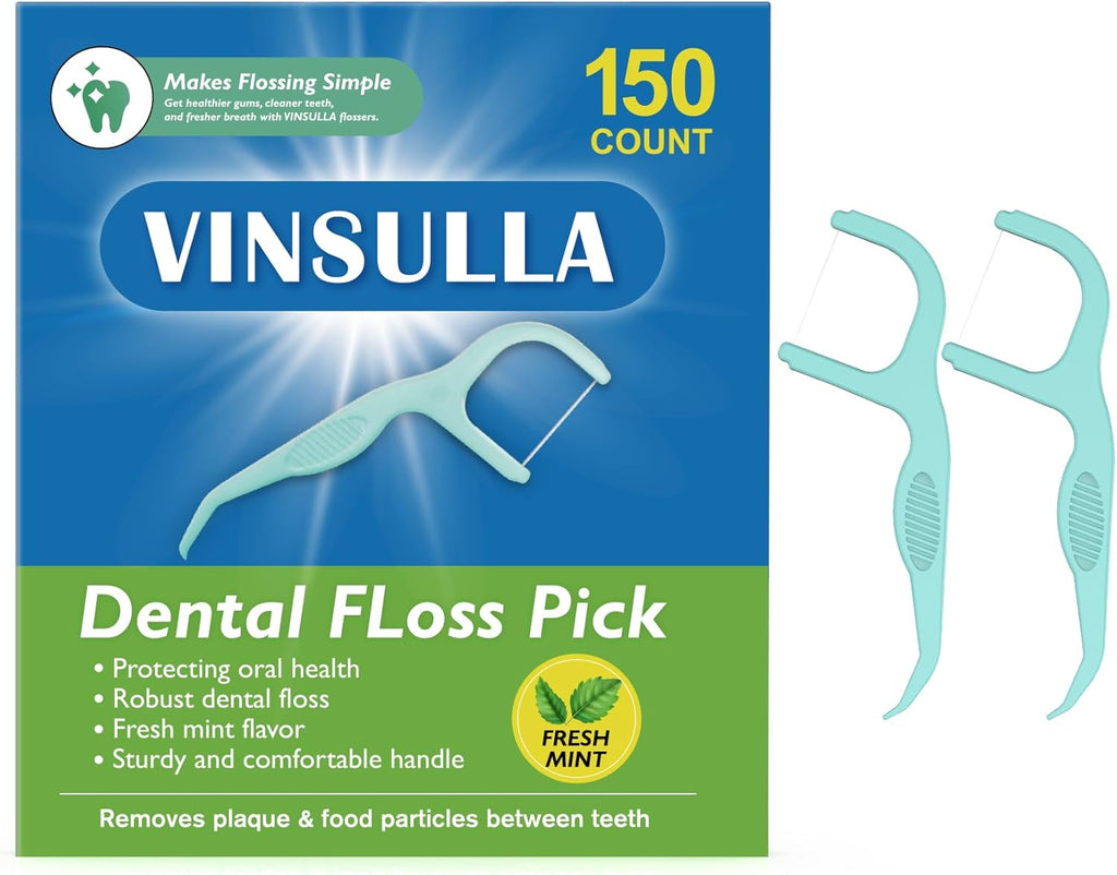 Professional Clean Flossers Extra Strong Flosser Pick, Fresh Mint, 150 Count