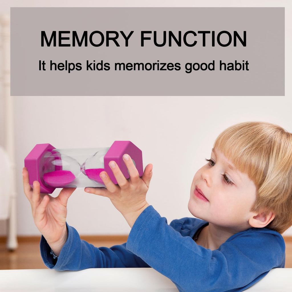 10 Minutes Sand Timer, Hourglass Timer, Sand Clock for Kids, Colorful Sand Watch, Sandglass Timer, Visual Timer for Home Office Kitchen Decor (Pink)