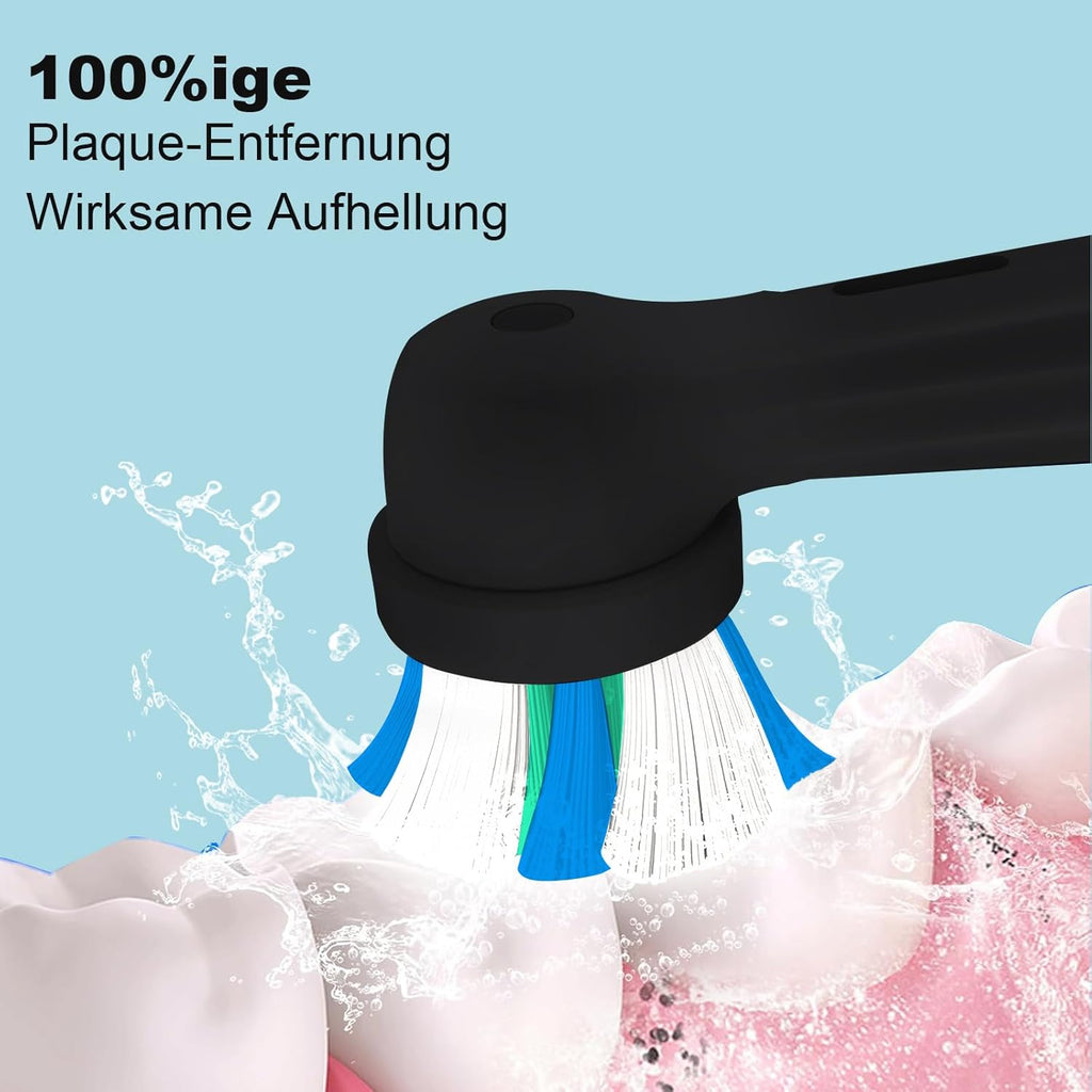 6 Count IO Replacement Heads Compatible with Oral B IO 2/3/4/5/6/7/8/9/10 Series Electric Toothbrushes, Medium Softness Brush Heads Compatible with Oral B iO for Teeth and Gums Care (Black)