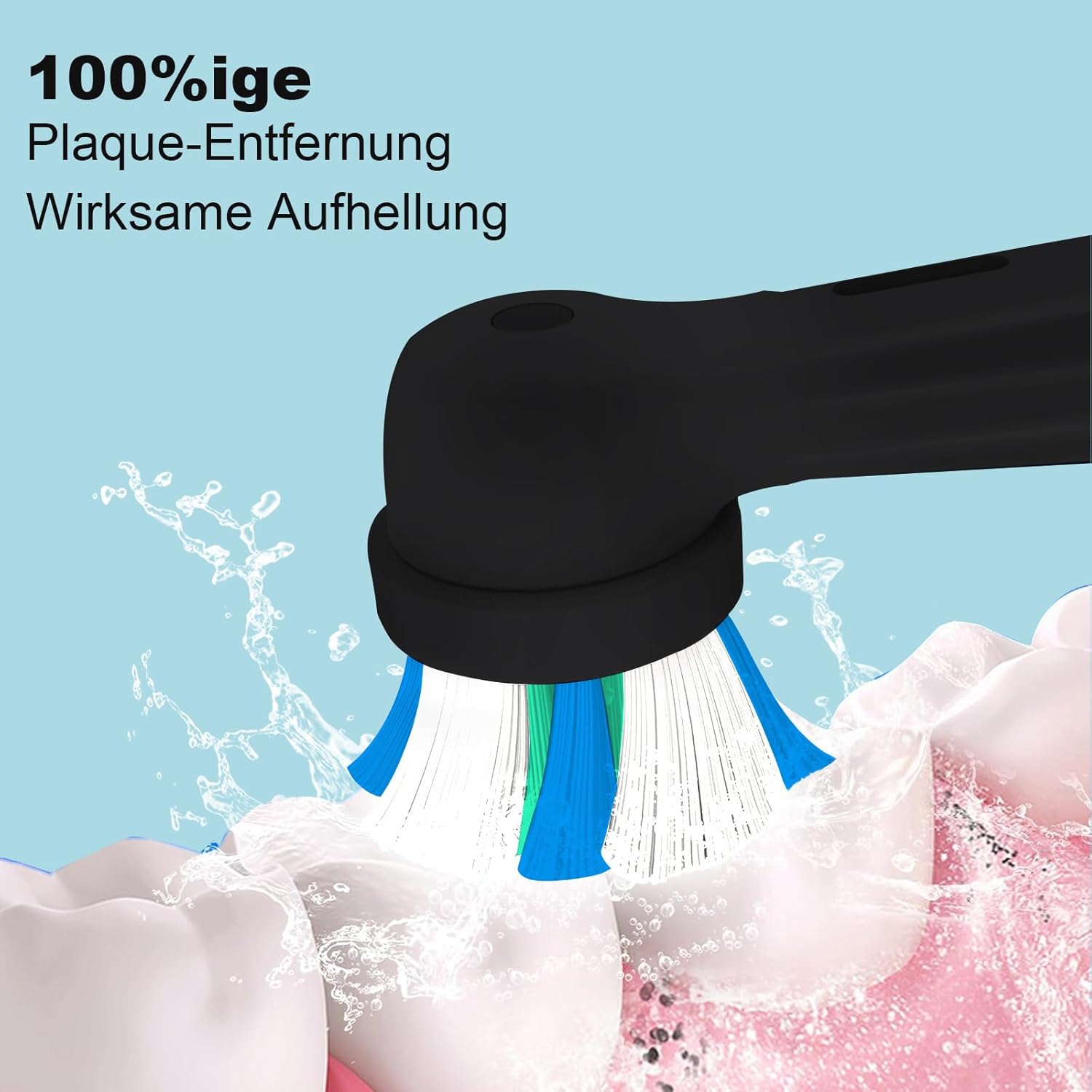 10 Pack Replacement Heads Compatible with Oral B IO 2/3/4/5/6/7/8/9/10/Deep Clean Series Electric Toothbrush, Brush Heads Refill Compatible with Oral B IO for Teeth and Gums Care (Black/White)